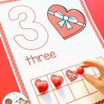 Valentine Heart Play Dough Mats