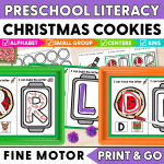 Christmas Cookie Alphabet  Writing Practice Mats cover