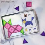 Magnetic Tiles on Cookie Sheet