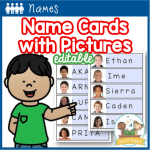 name cards with pics cover