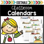 Editable Classroom Calendars