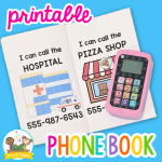 Printable Phone Book for Pretend Play