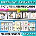 square picture schedule cards cover 25