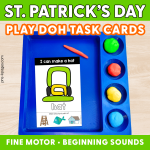 St. Patrick's Day Play Doh Task Cards