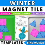 Winter Magnetic Tile Task Cards cover