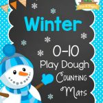 Winter Play Dough Counting Mats